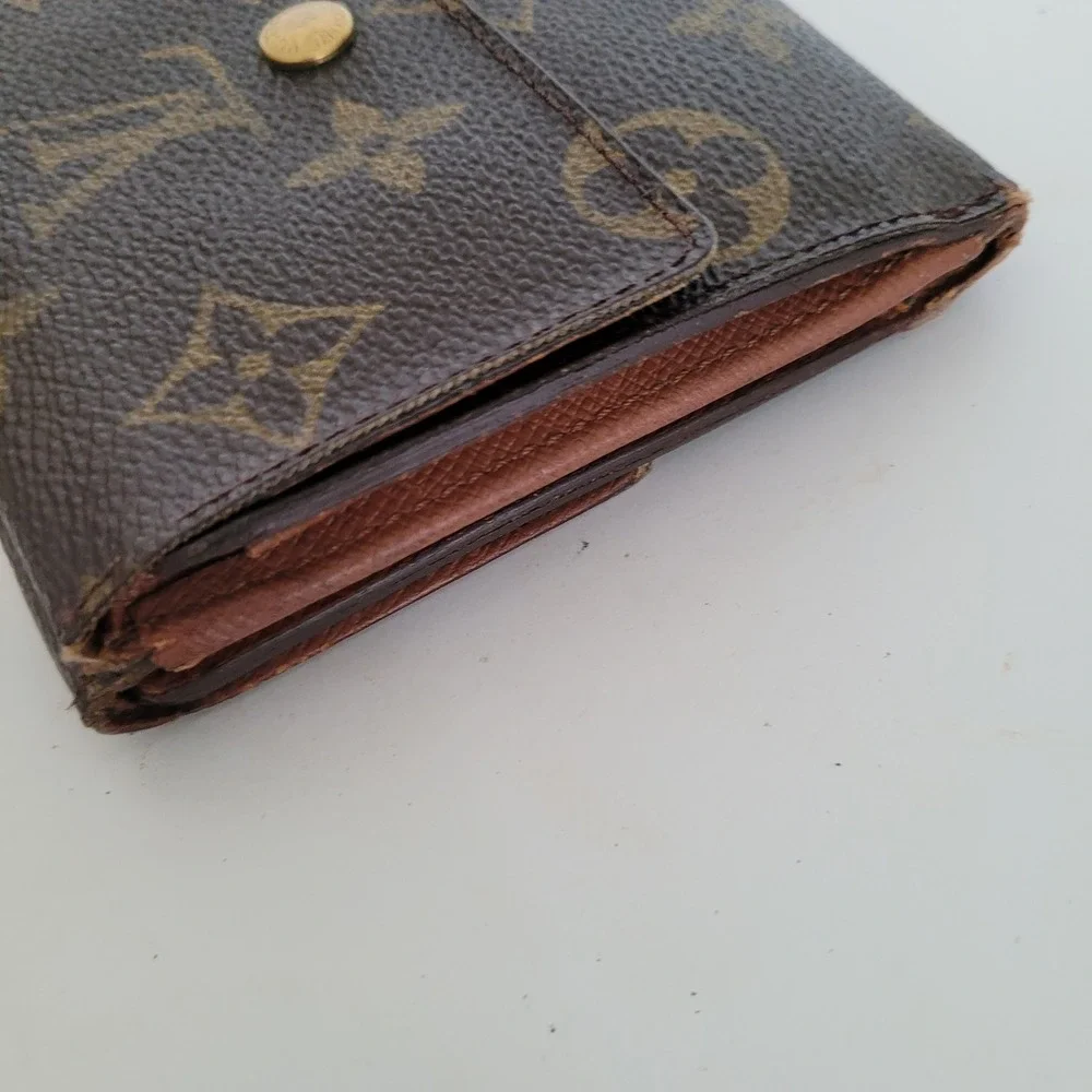 Louis Vuitton Monogram Porte-Monnaie Billets Trifold Wallet Brown SD0968 USA